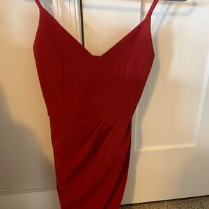 Elegant Red Sleeveless Dress